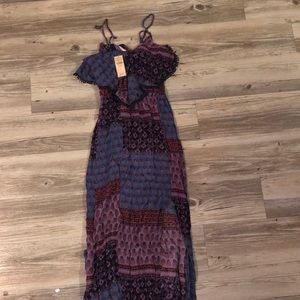 BRAND NEW Maxi slit spaghetti strap dress